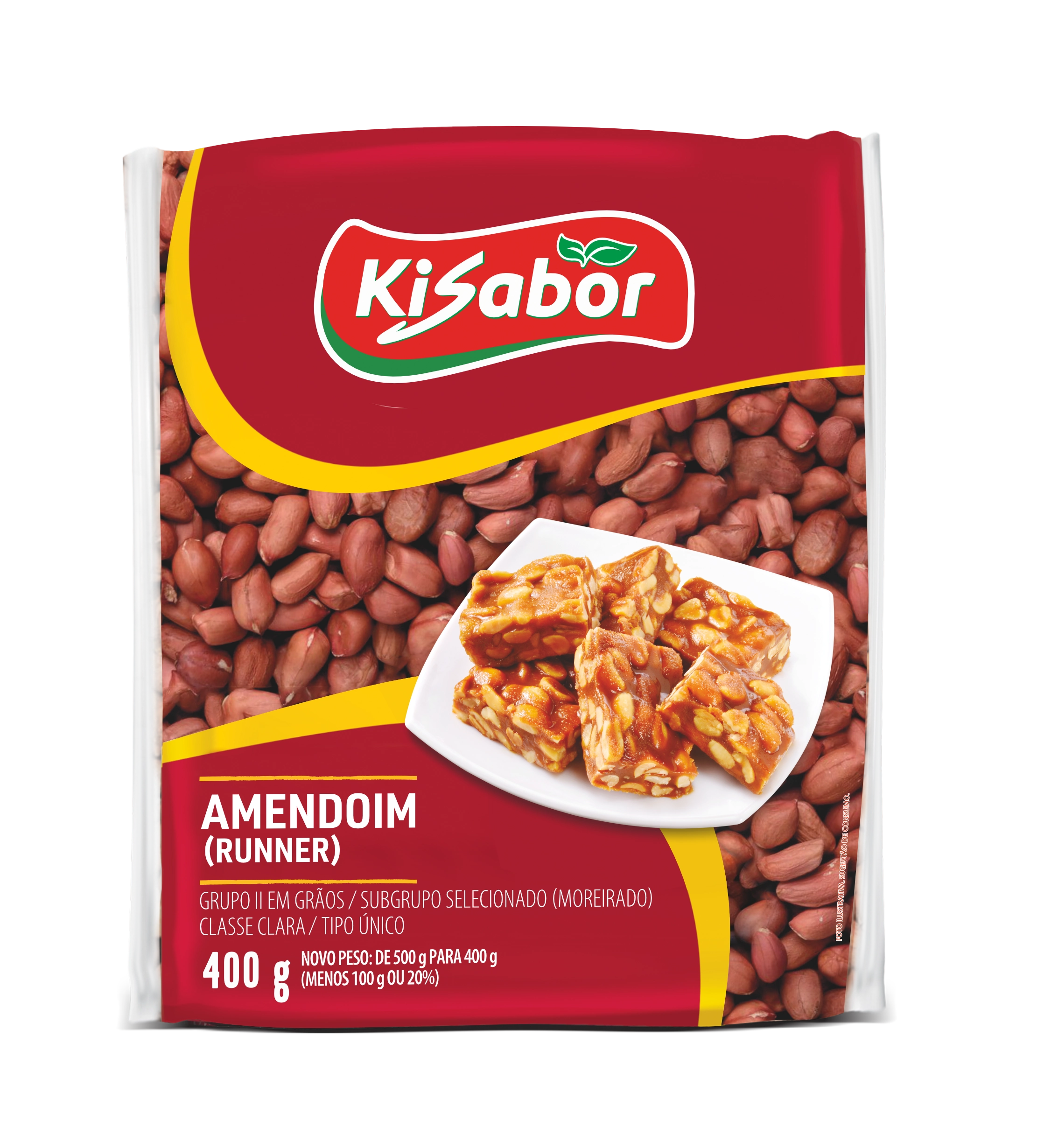 Amendoim Runner Tipo único Kisabor Pacote 500g