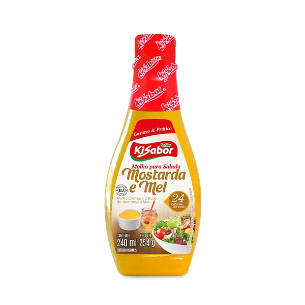 Molho Para Salada Mostarda E Mel Kisabor Squeeze 240ml