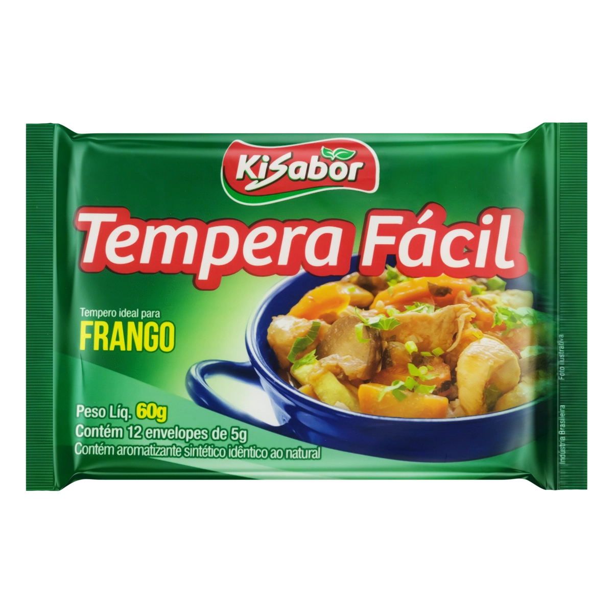 Tempero Pó Para Frango Kisabor Pacote 60g 12 Unidades