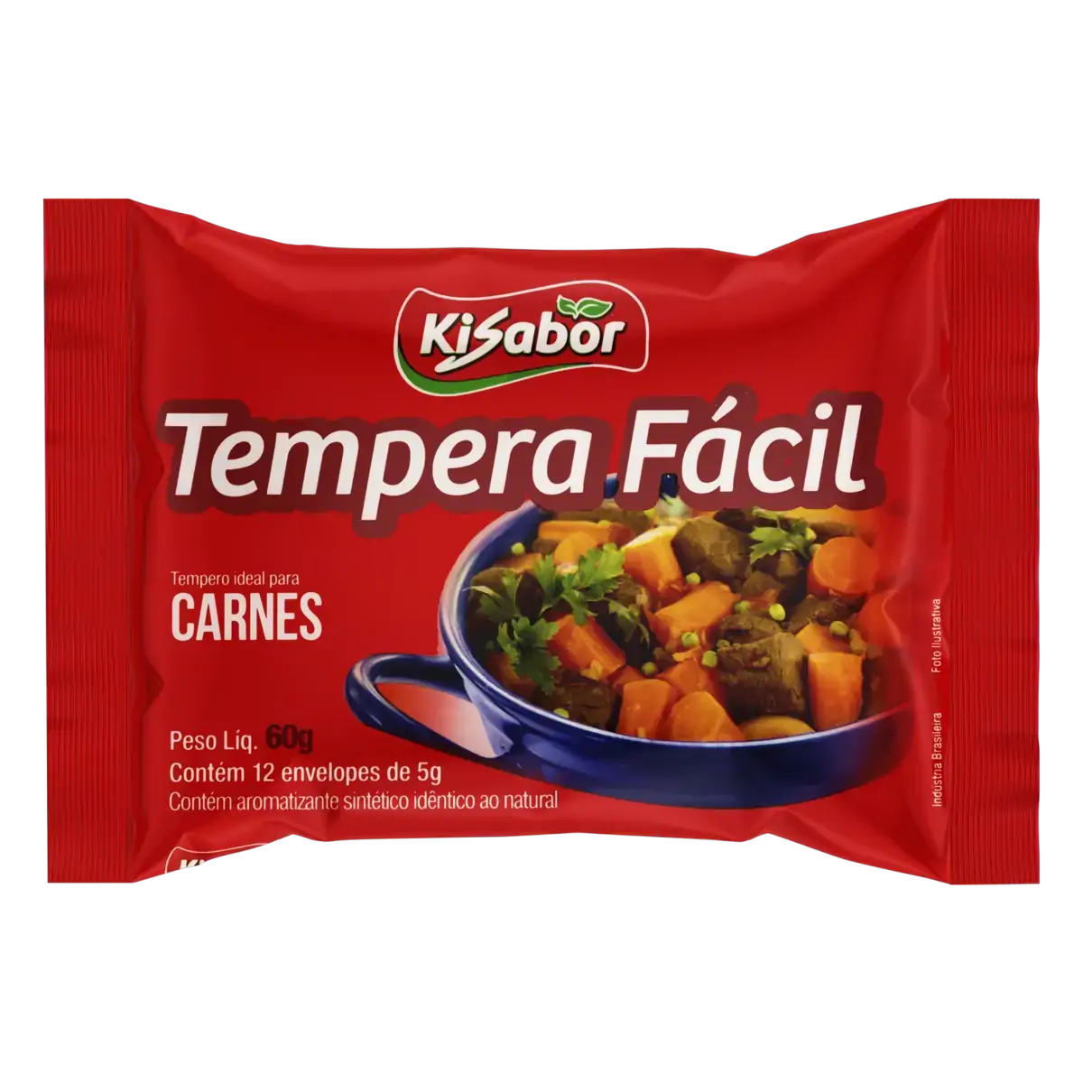Tempero Para Carnes Kisabor Pacote 60g 12 Unidades