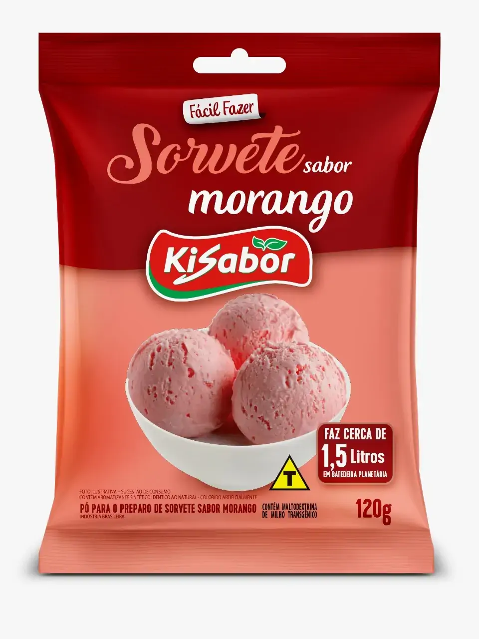 Sorvete Po Kisabor Morango 120g