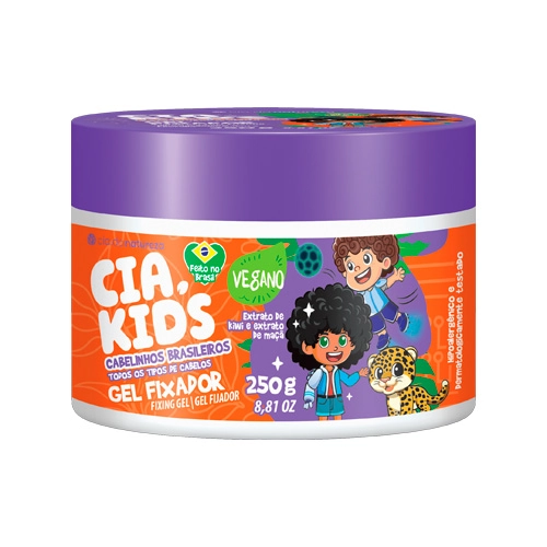 Gel Fixador Cia Da Natureza 250g Cia Kids Cabelinhos Brasileiros