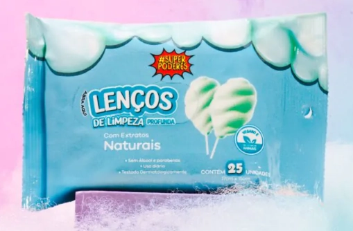 Lencos Limpeza C/25 Algodao Super Poderes Azul