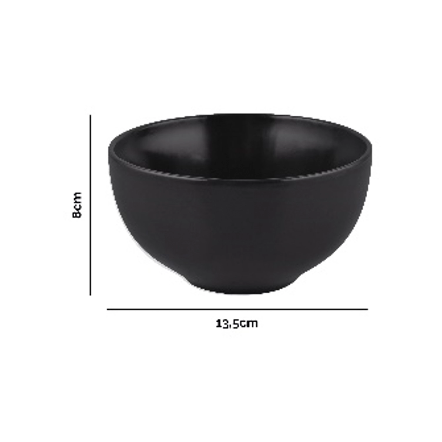 Tigela Fratelli Lunar 500ml Preto