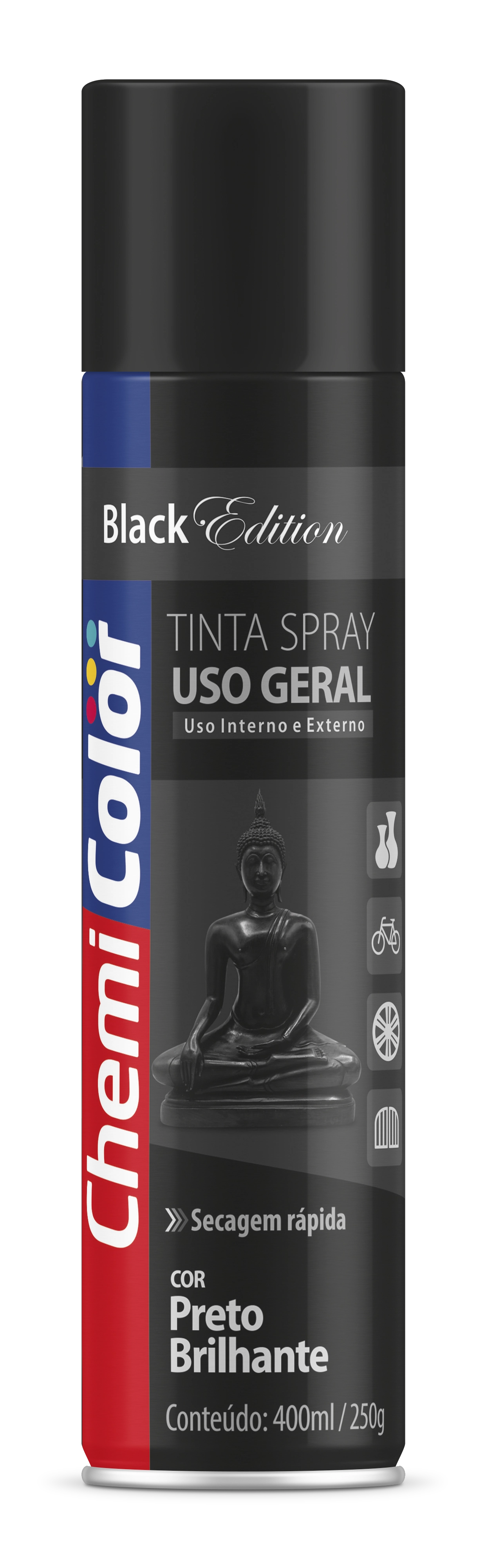 Spray Chemicolor Preto Brilh.400ml