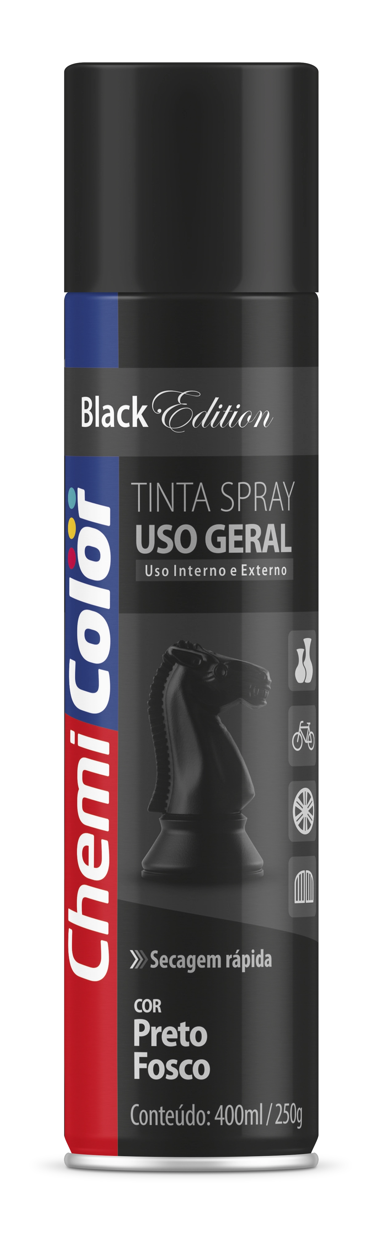 Spray Chemicolor Preto Fosco 400ml