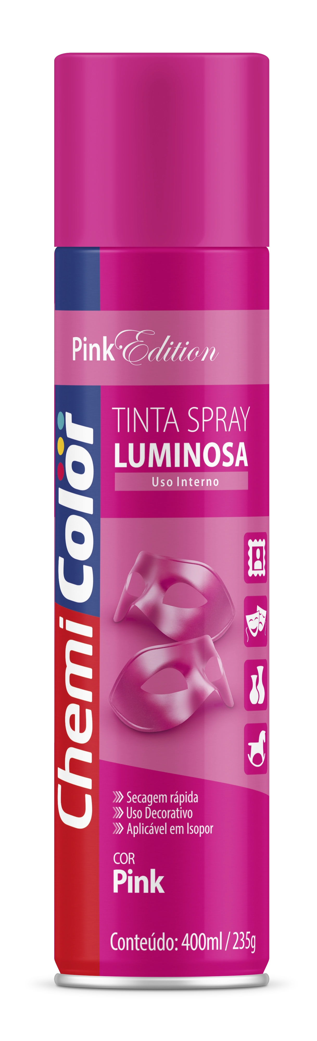 Tinta Chemicolor Luminosa Pink 400ml 680140 Baston