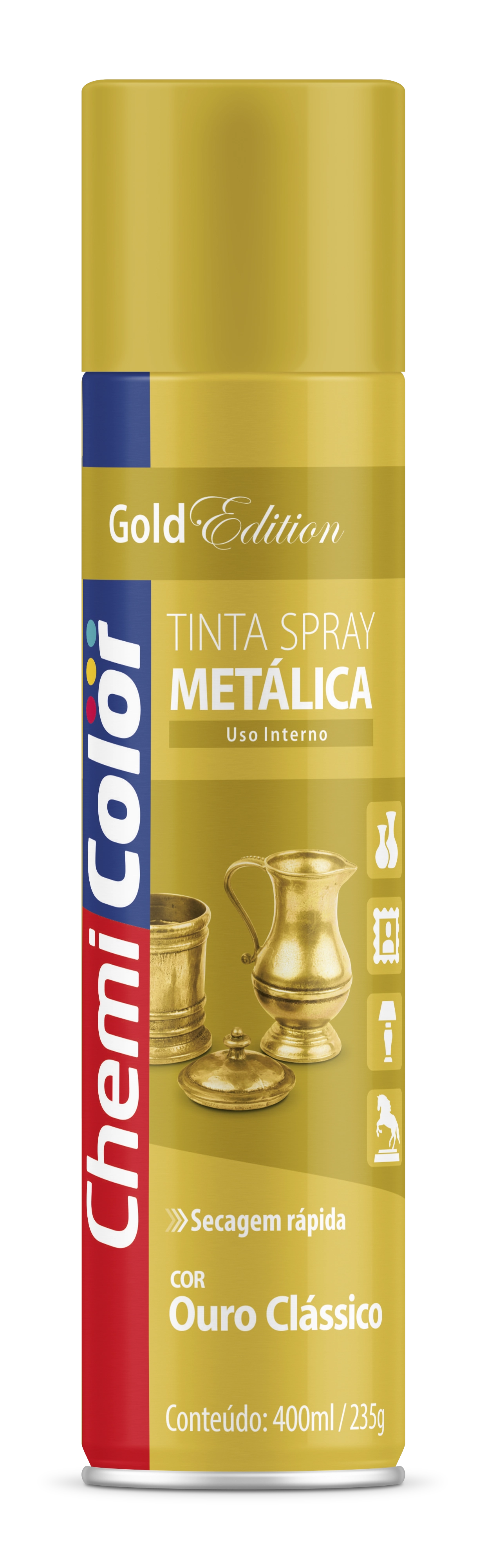 Tinta Chemicolor Met Ouro Clas 350ml 680187 Baston