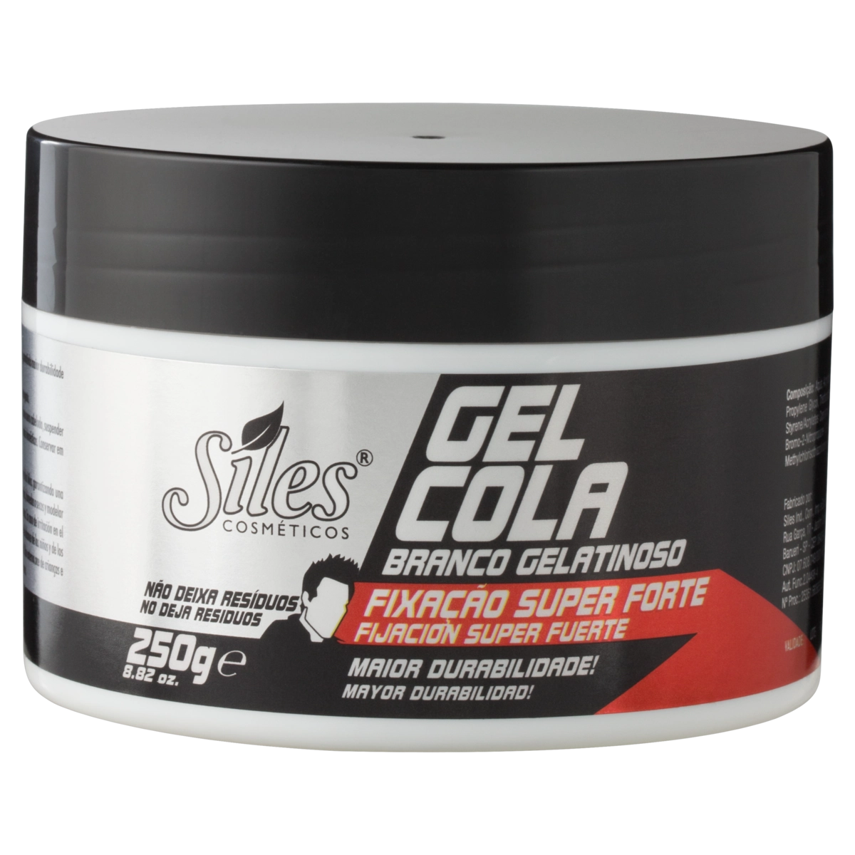Gel Fixador Super Forte Cola Síles Pote 250g