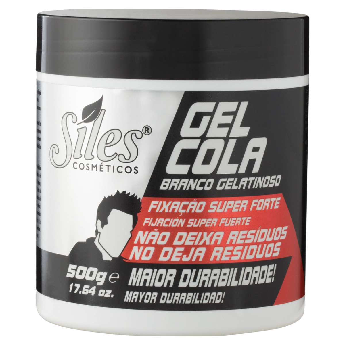 Gel Fixador Super Forte Cola Síles Pote 500g