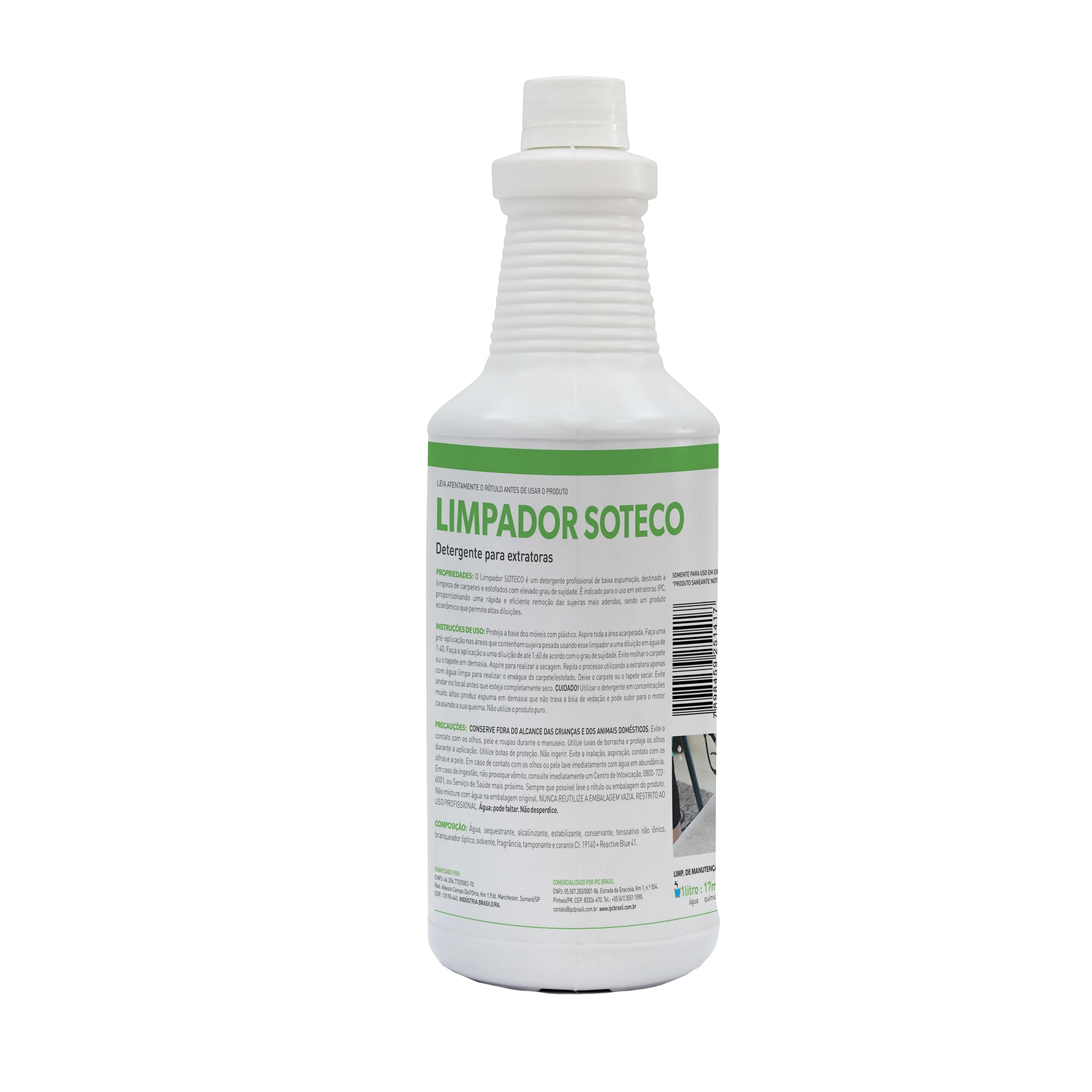 Limpador Detergente Profissional de Baixa Espumação para Carpetes e Tecidos 1 Litro IPC
