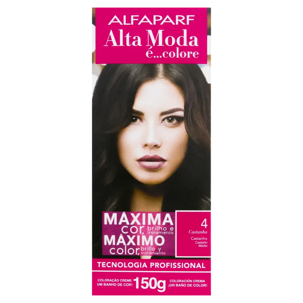 Coloracao Individual Permanente Alta Moda 4 Castanha Oleo De Argan 150g