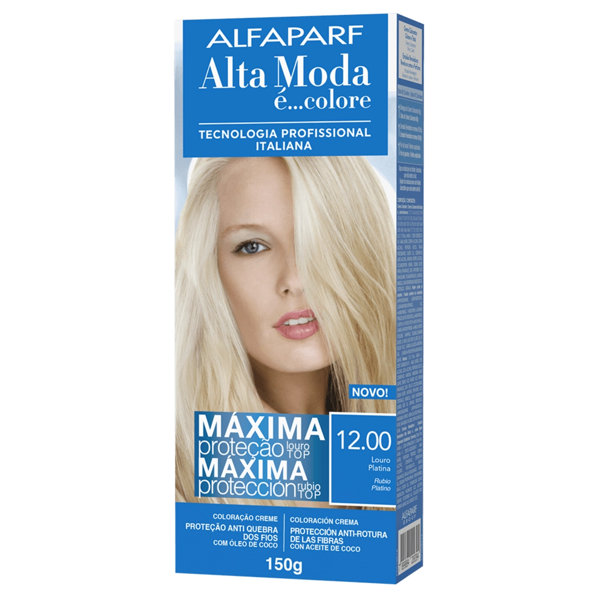 Kit Coloração Creme 12.00 Louro Platina Alfaparf Alta Moda é