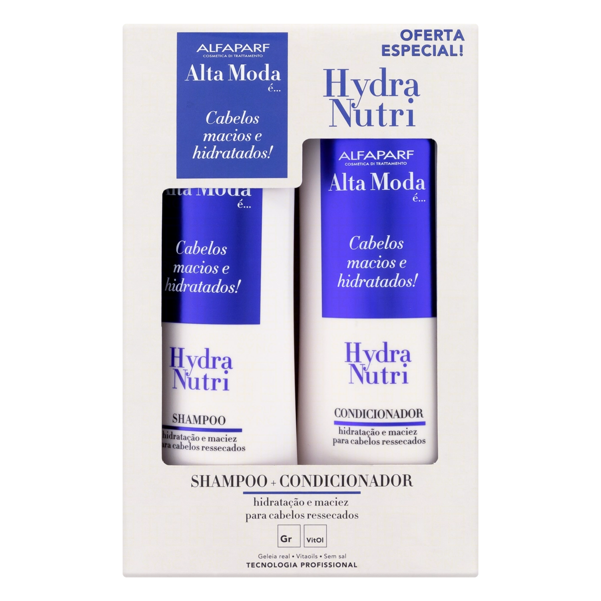 Kit Shampoo Condicionador Alfaparf Alta Moda é Hydra Nutri 300ml Cada