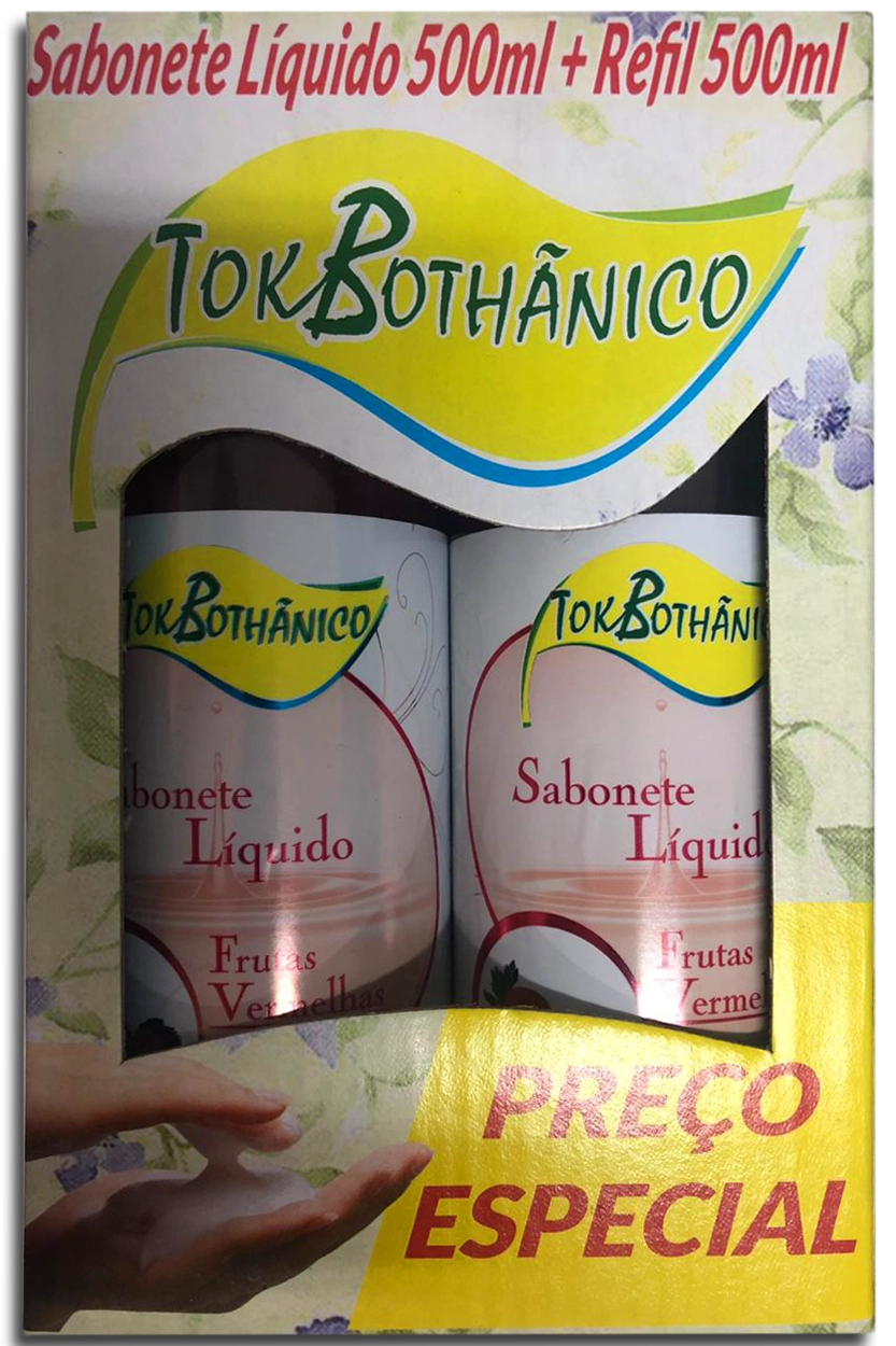 Kit Sab Liq Refil Tok Bothanico 500ml Frutas Vermelhas