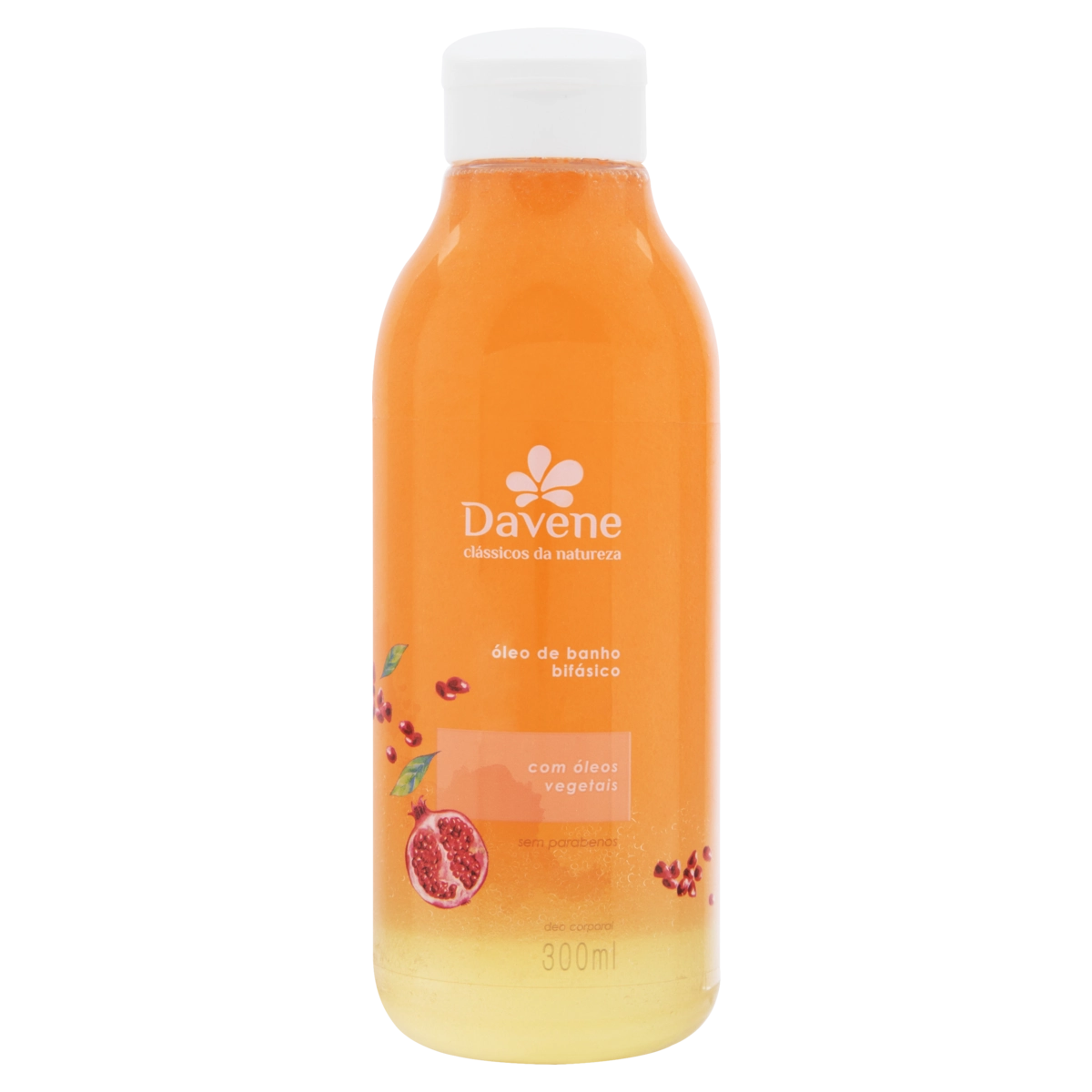 óleo De Banho Bifásico Romã Davene Clássicos Da Natureza Frasco 300ml