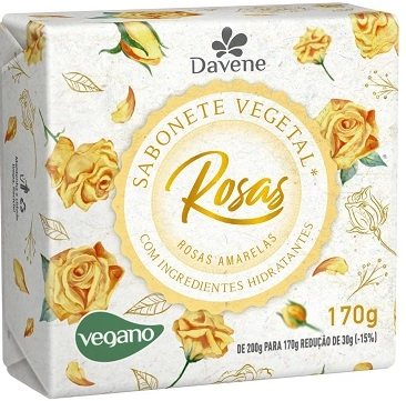 Sab Vegetal Rosas 170g Amarelas