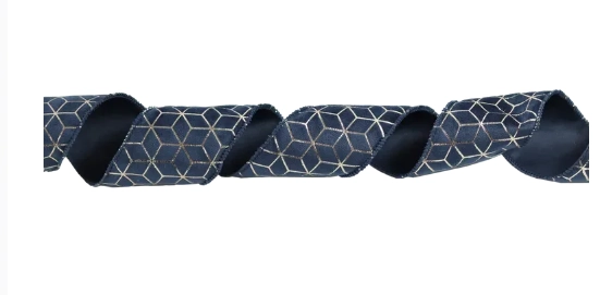 Fita Aramada Geometrica Veludo 10cmx9.14m Yj8866 Rio Master