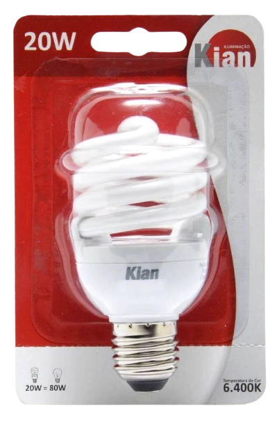 Lampada Kian Eletronica Espiral T2 20w X 220v