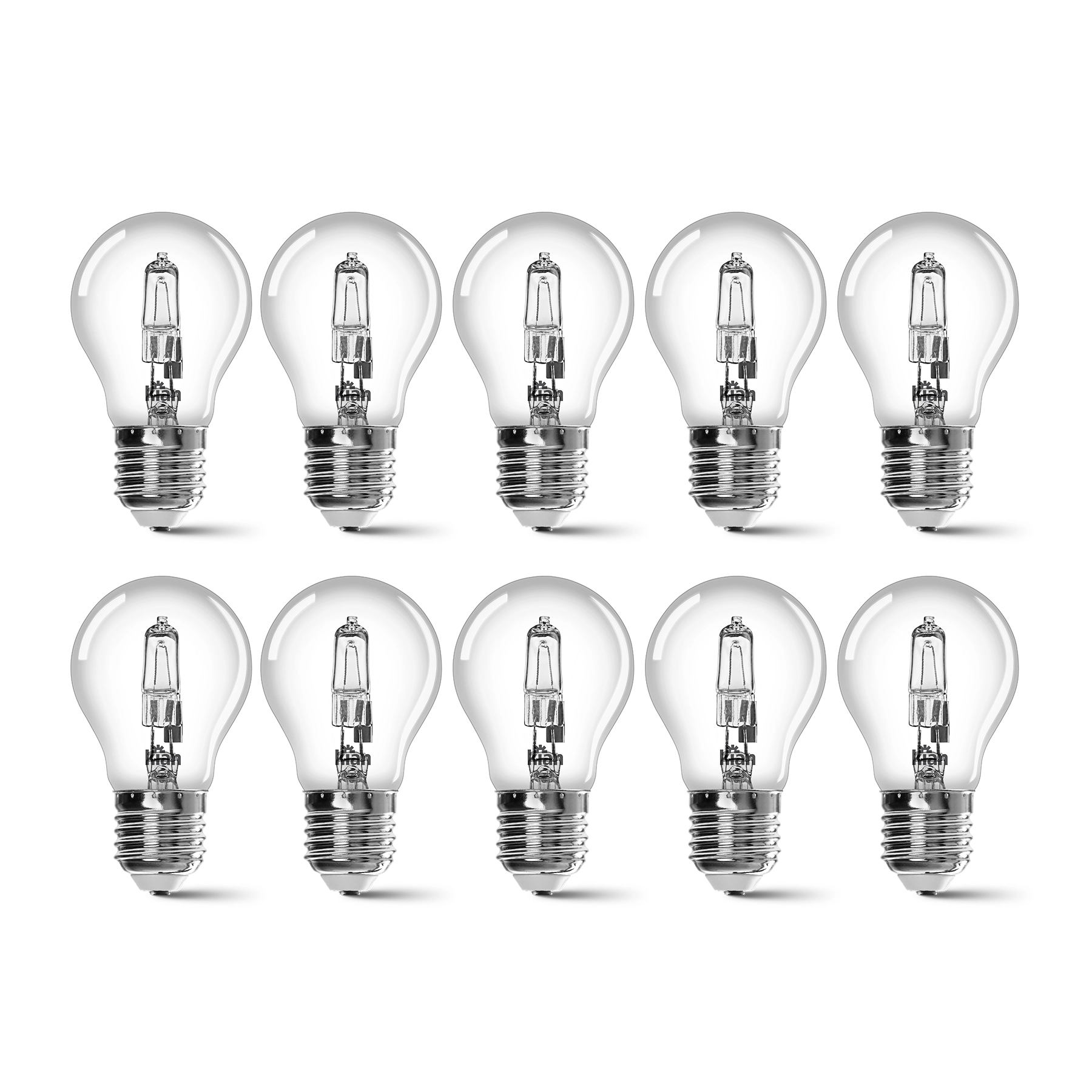 Kit com 10 Lâmpadas Halógena Bulbo Luz Amarela 70W Kian 220V