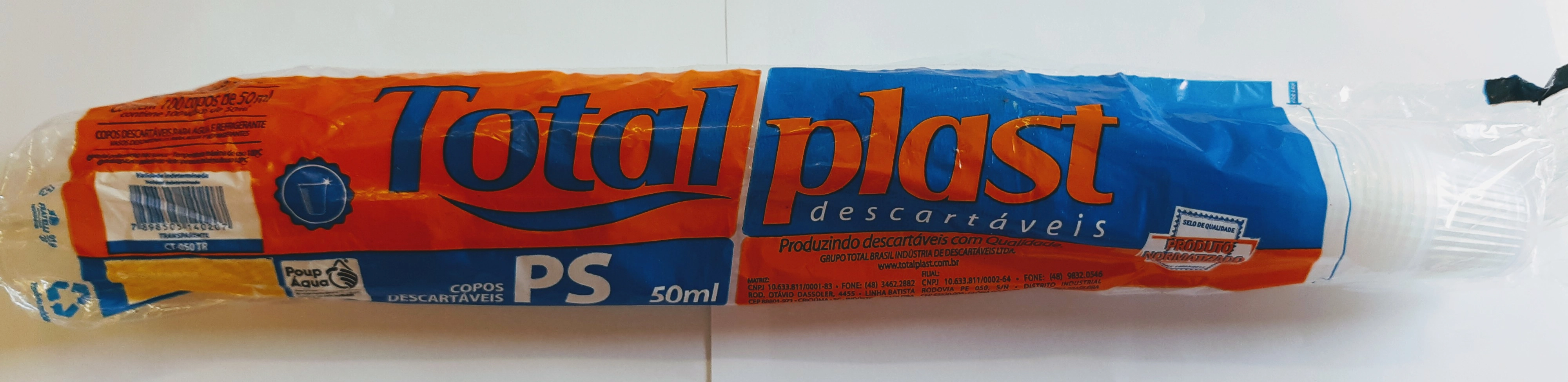 Copo Desc.transp Total Plast 50ml