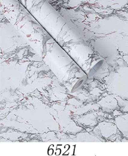 S Ts23022 Marmore Branco Rolo Decorativo De Pvc Adesivado 5 45m 14mm
