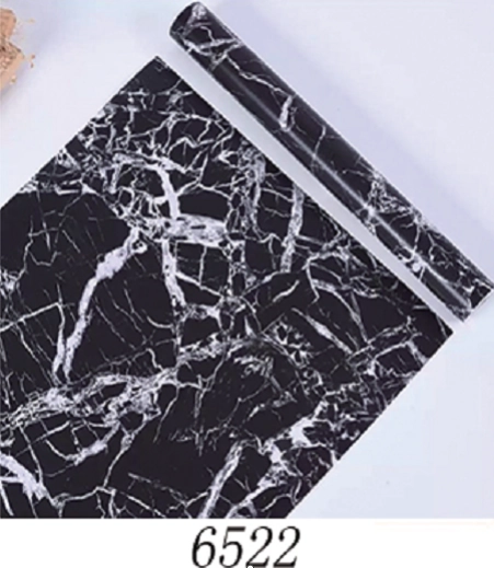 S Ts23023 Marmore Preto Rolo Decorativo De Pvc Adesivado 5 45m 14mm