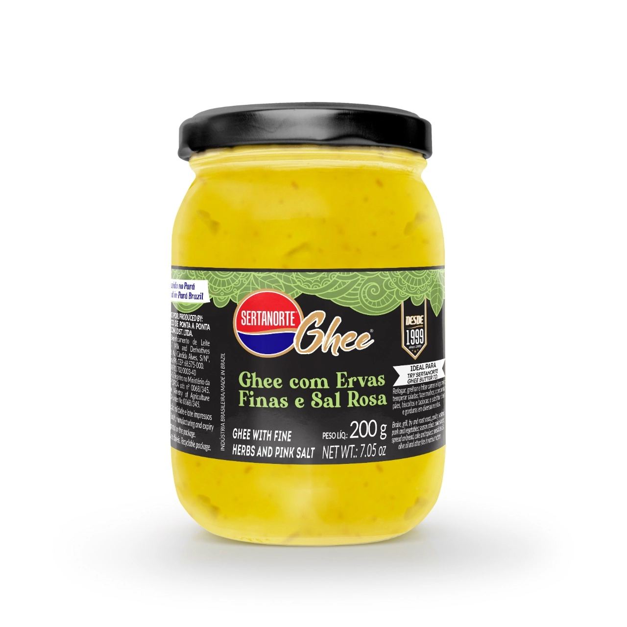 Manteiga Ghee Sertanorte 200g Ervas Finas/sal Rosa