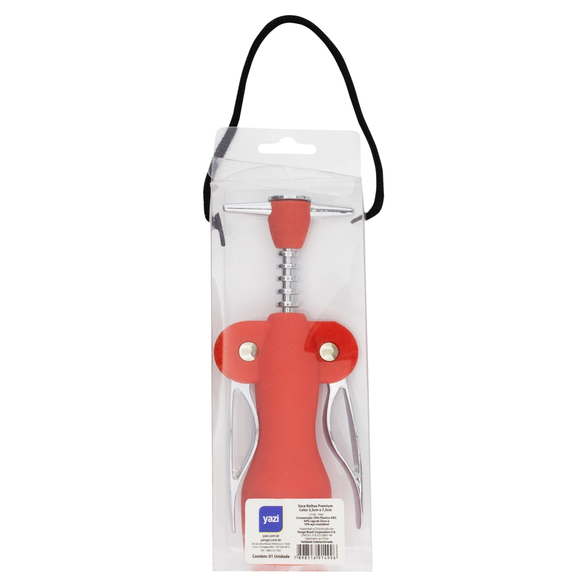 Saca Rolha Vermelho Premium Yazi