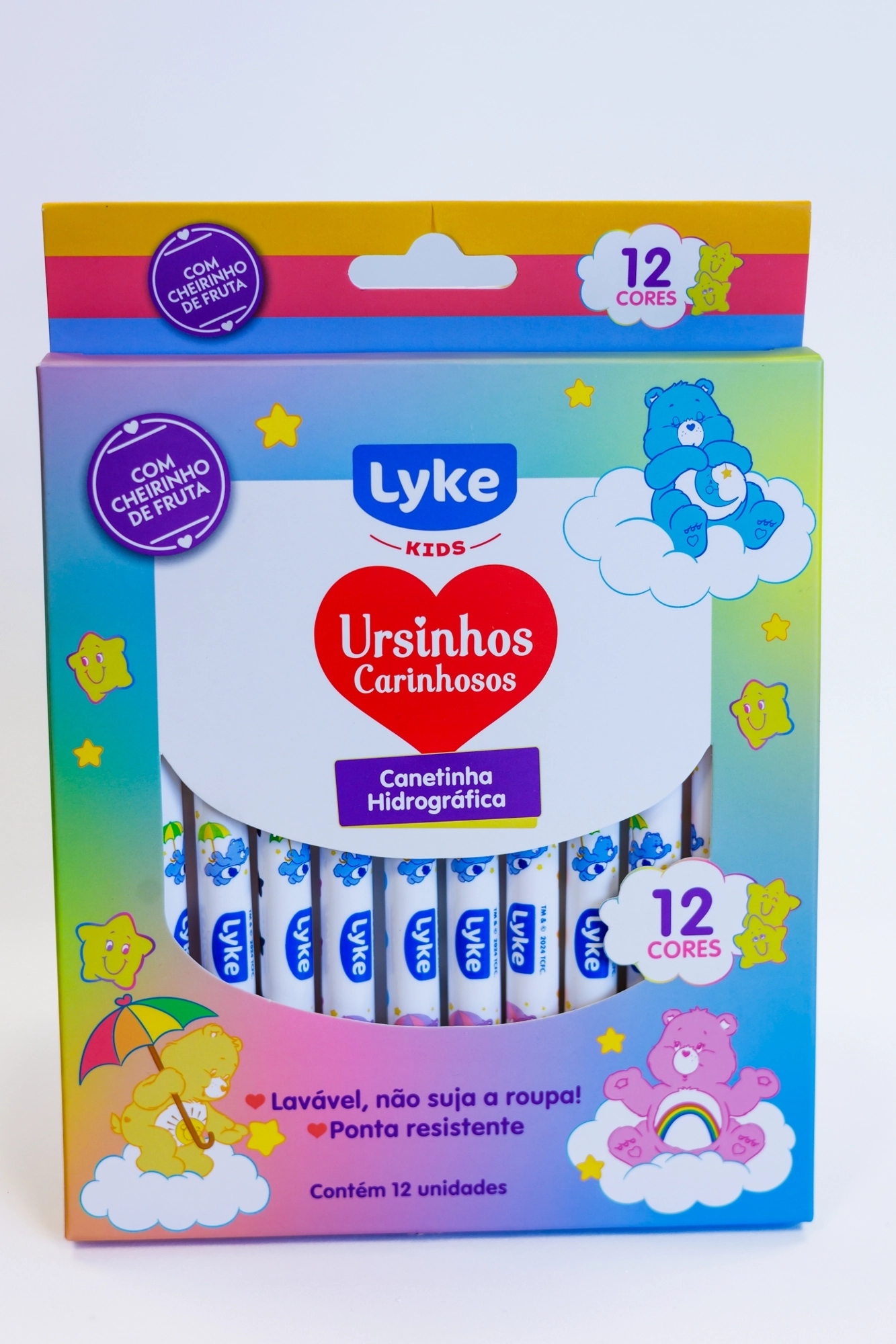 Canetinha Hidrografica 12 Cores Ursinhos Carinhosos 400110 Lyke