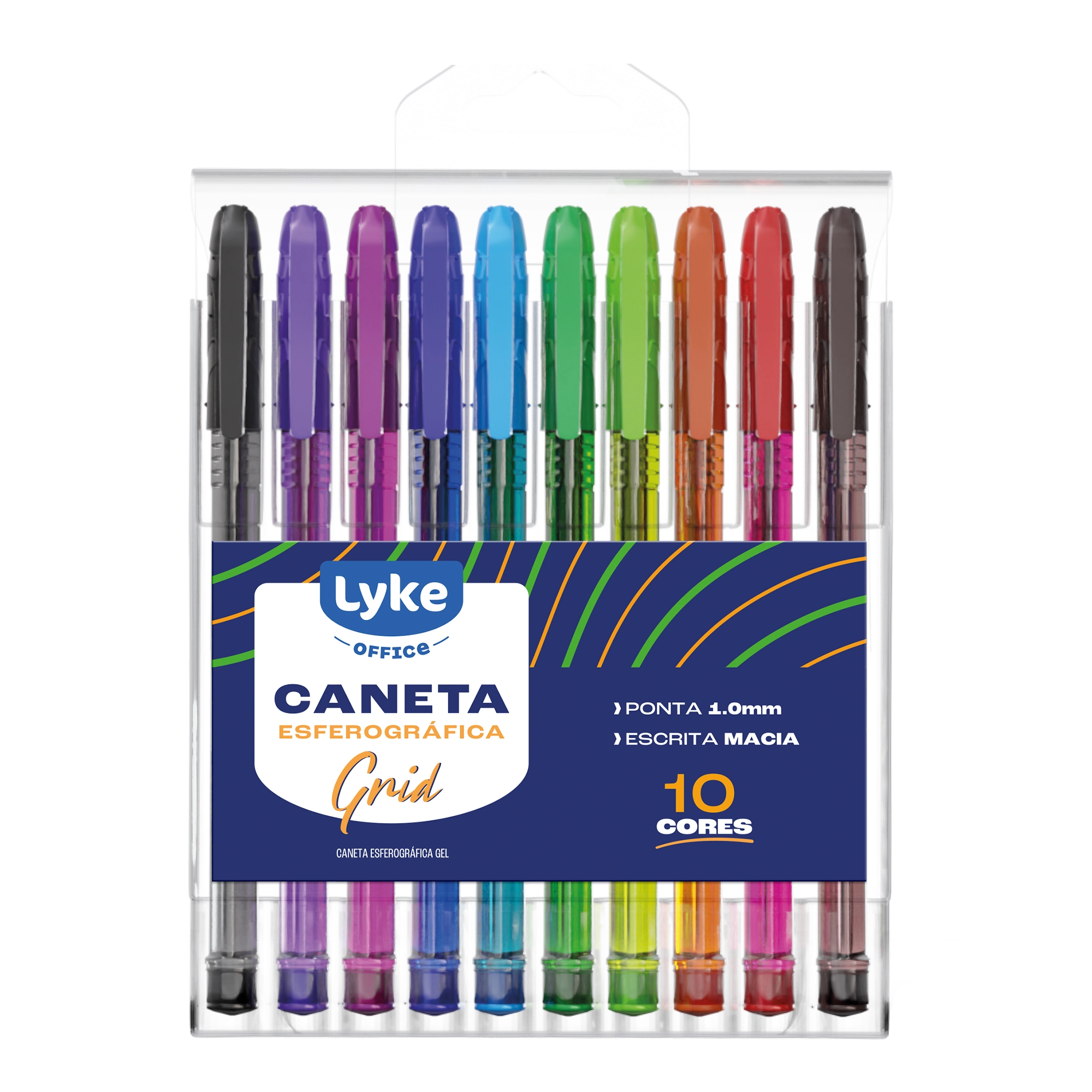 Caneta Esferografica Triglow 1.0 10 Cores 101803 Lyke