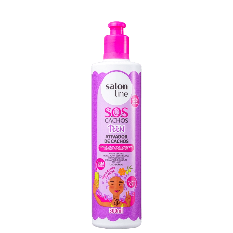 Ativador De Cachos Creme Salon Line S.o.s Cachos Kids Frasco 300ml