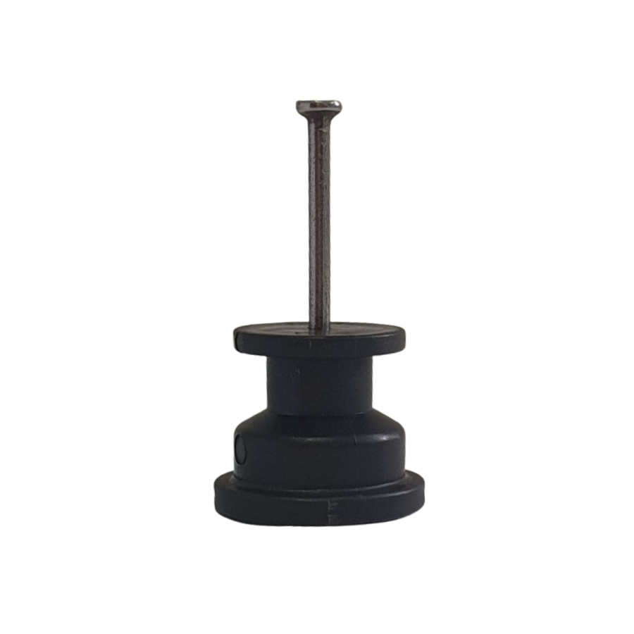Roldana Plástica C/ Prego 30x30mm Preta Com 50pç - Elétrica Rural