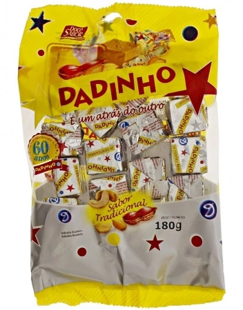 Doce De Amendoim Dadinho Pacote 180g