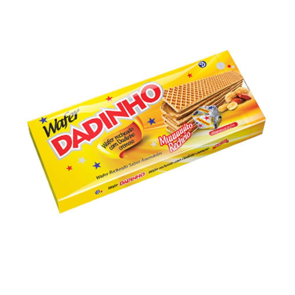 Biscoito Wafer Recheio Amendoim E Chocolate Dadinho Duo Pacote 130g