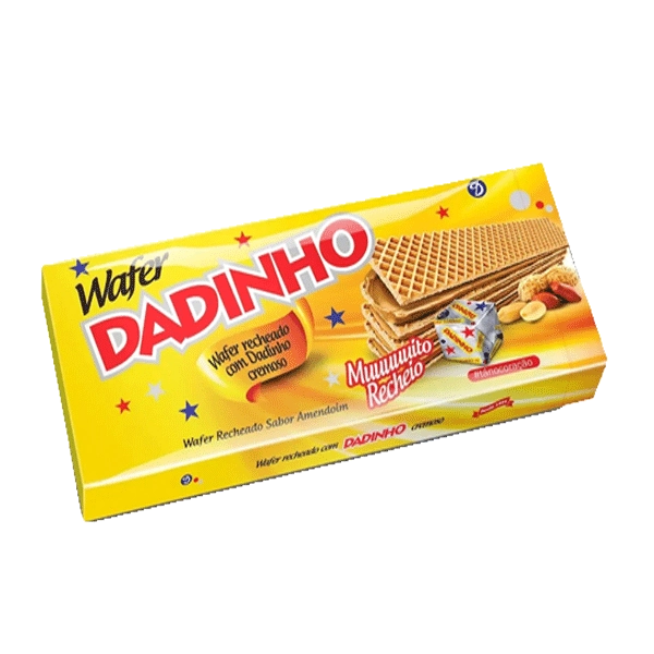 Biscoito Wafer Recheio Amendoim E Chocolate Dadinho Duo Pacote 90g