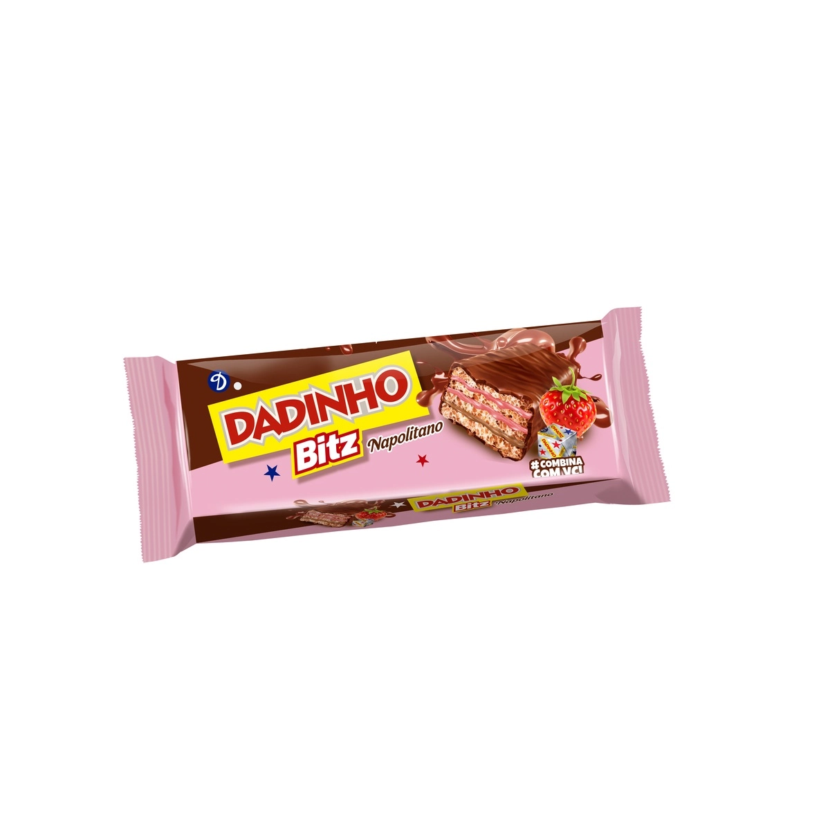 Wafer Napolitano Dadinho Bitz Pacote 105g