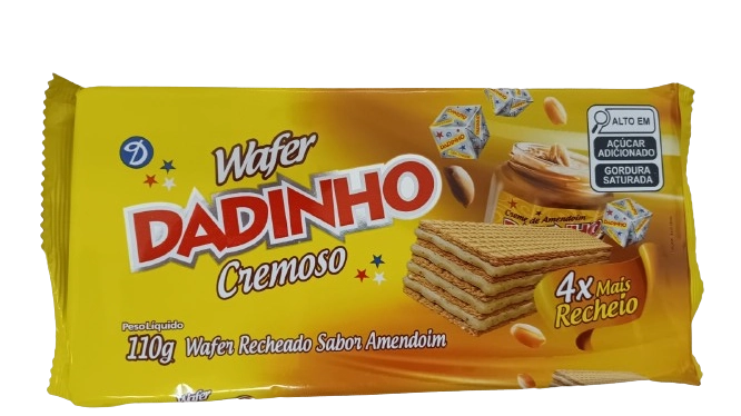 Biscoito Wafer Recheio Amendoim Dadinho Pacote 110g