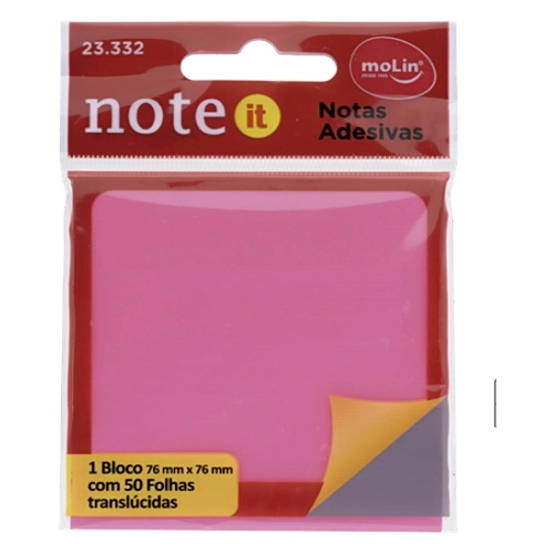 Notas Adesivas Molin Rosa 76x76 C/ 50fas