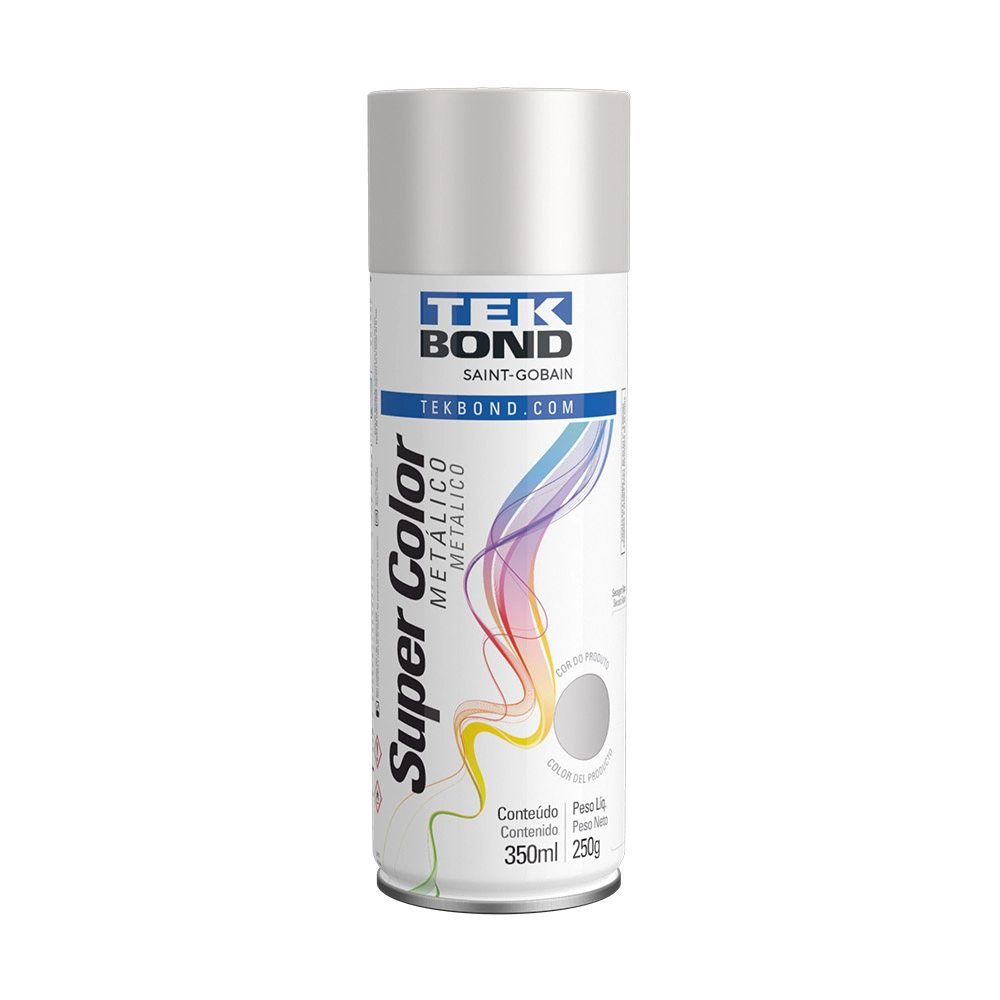 Spray Metalico Prata 350 Ml Tekbond .
