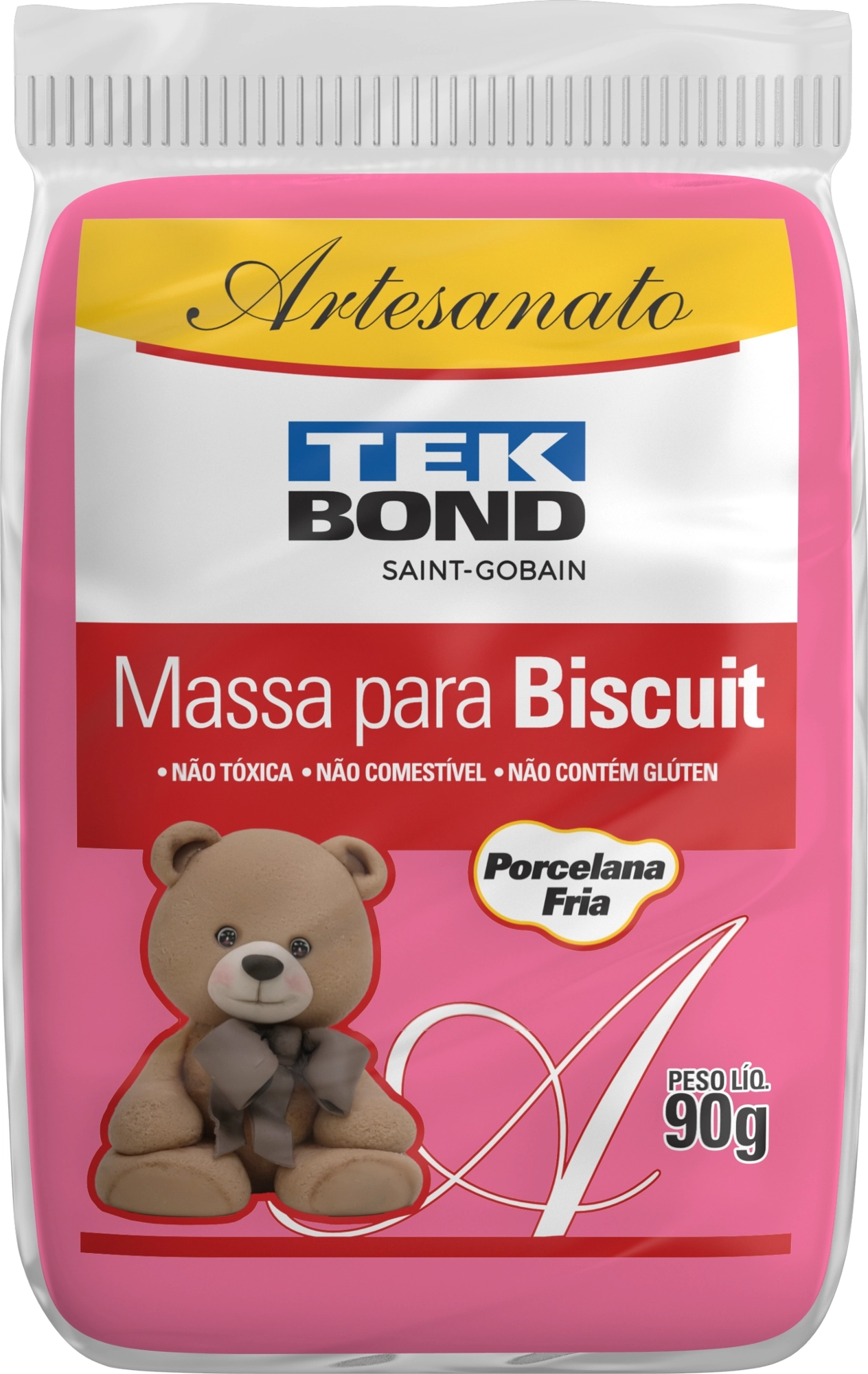 Massa Biscuit Rosa 90g 17000021339 Tekbond