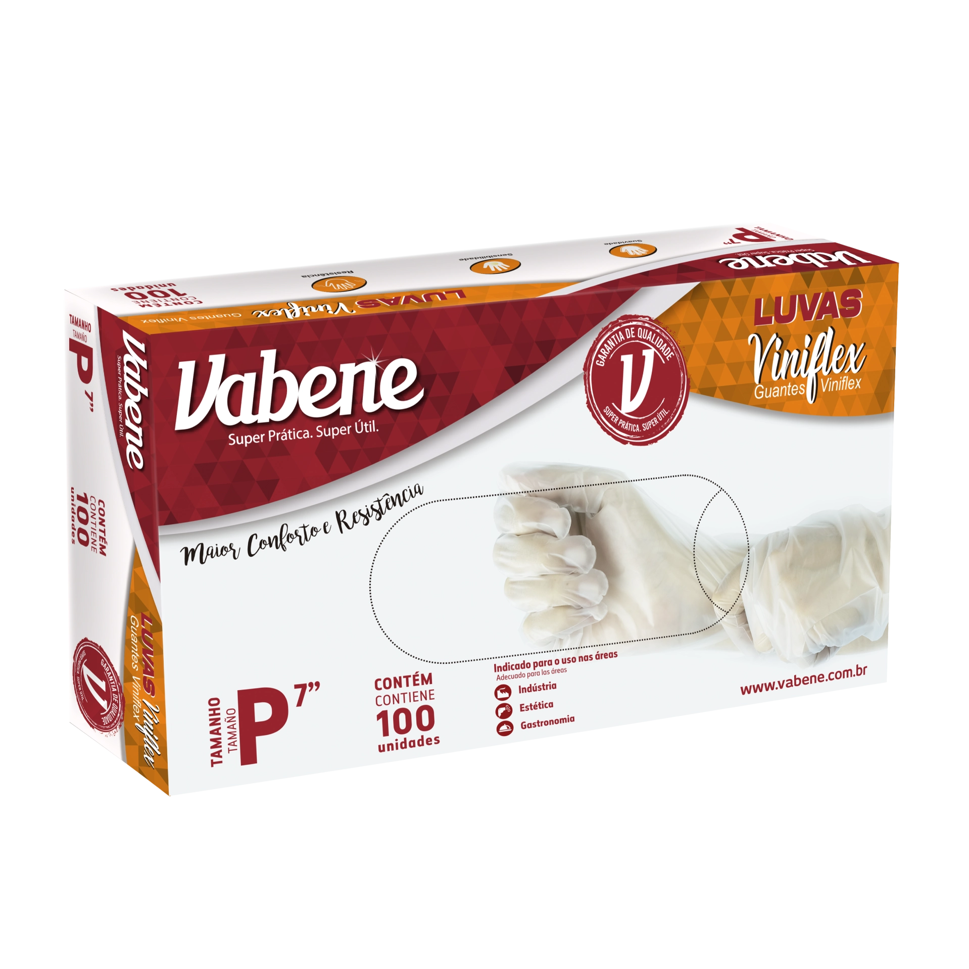 LUVA DESCARTAVEL VINIFLEX P 100UN VABENE