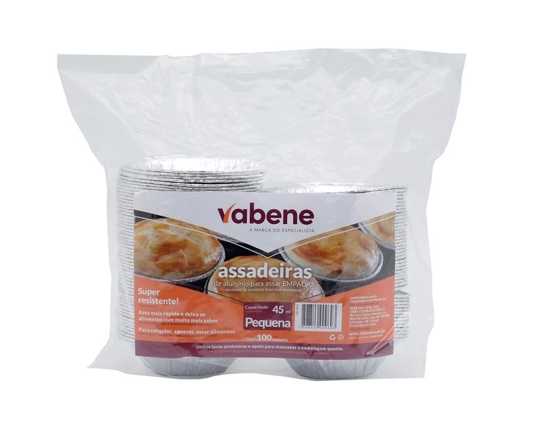 Assadeira Alum Empada 7x23 45ml C/ 100un Vabene