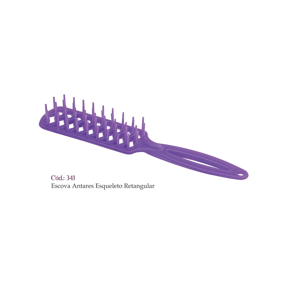 Escova P/cabelo Antares Esqueleto Retangular