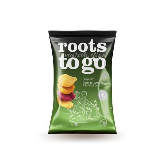 Chips Mandioca E Batata Doce Original Roots To Go Pacote 45g