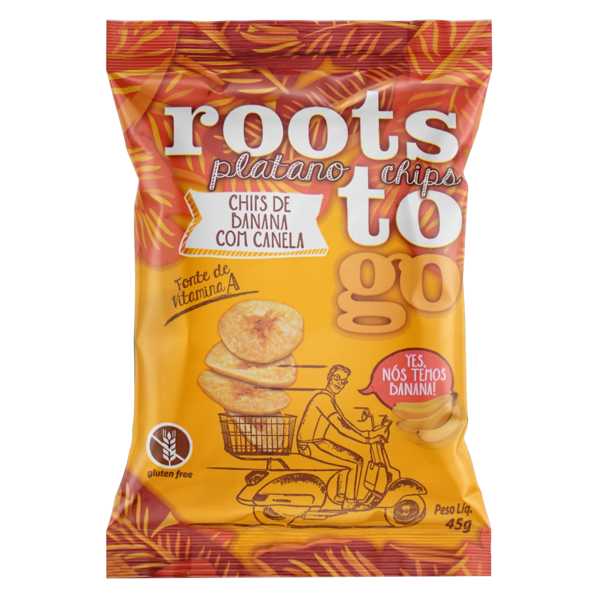 Chips De Banana Com Canela Roots To Go Pacote 45g