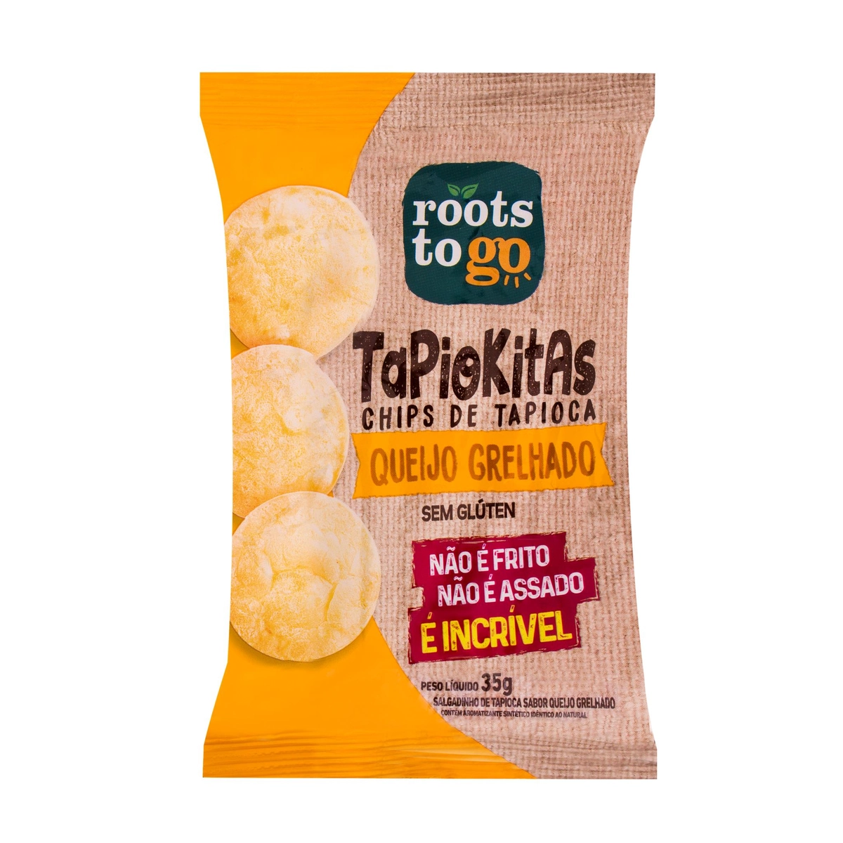 Chips De Tapioca Queijo Grelhado Roots To Go Pacote 35g