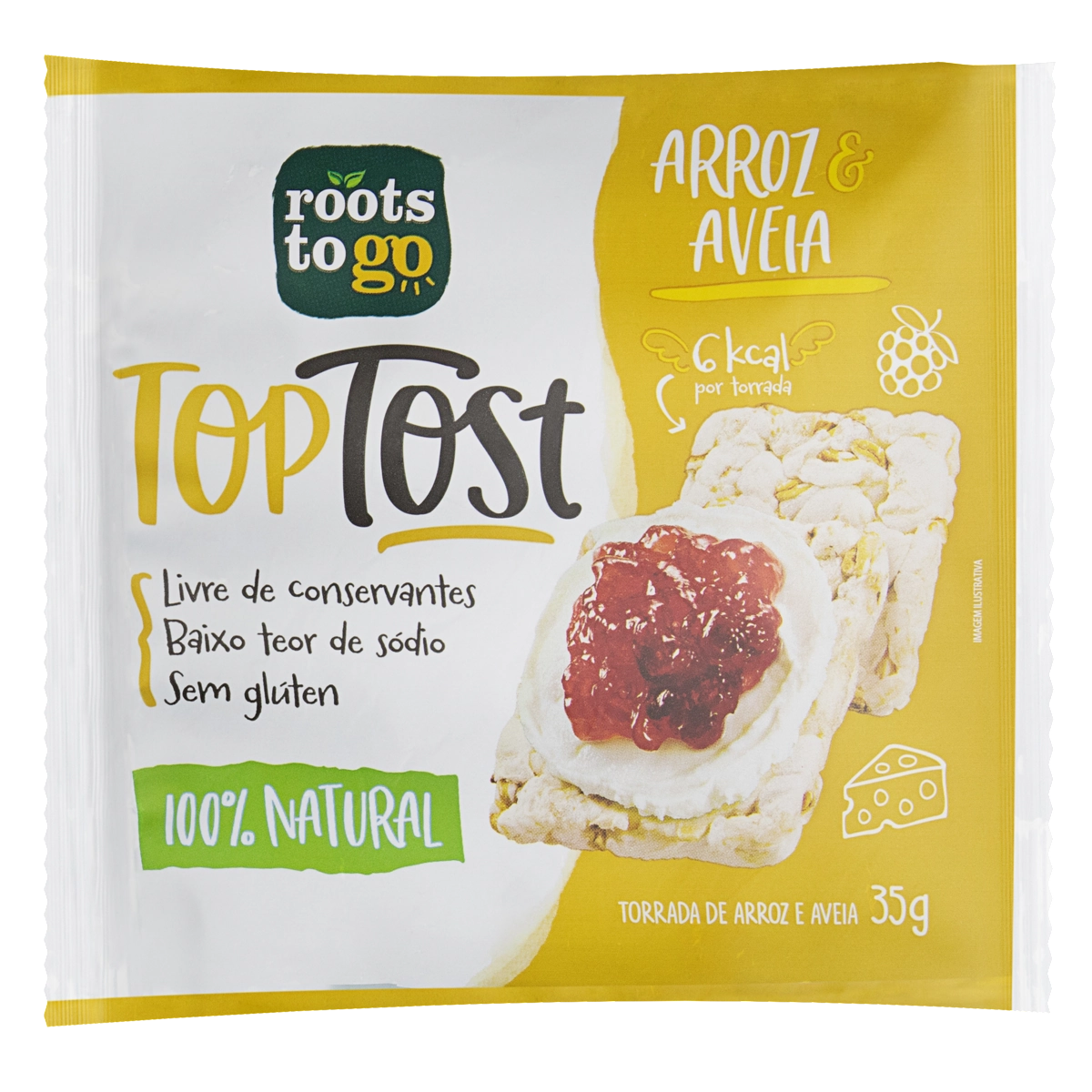 Toptost Arroz E Aveia 35gr
