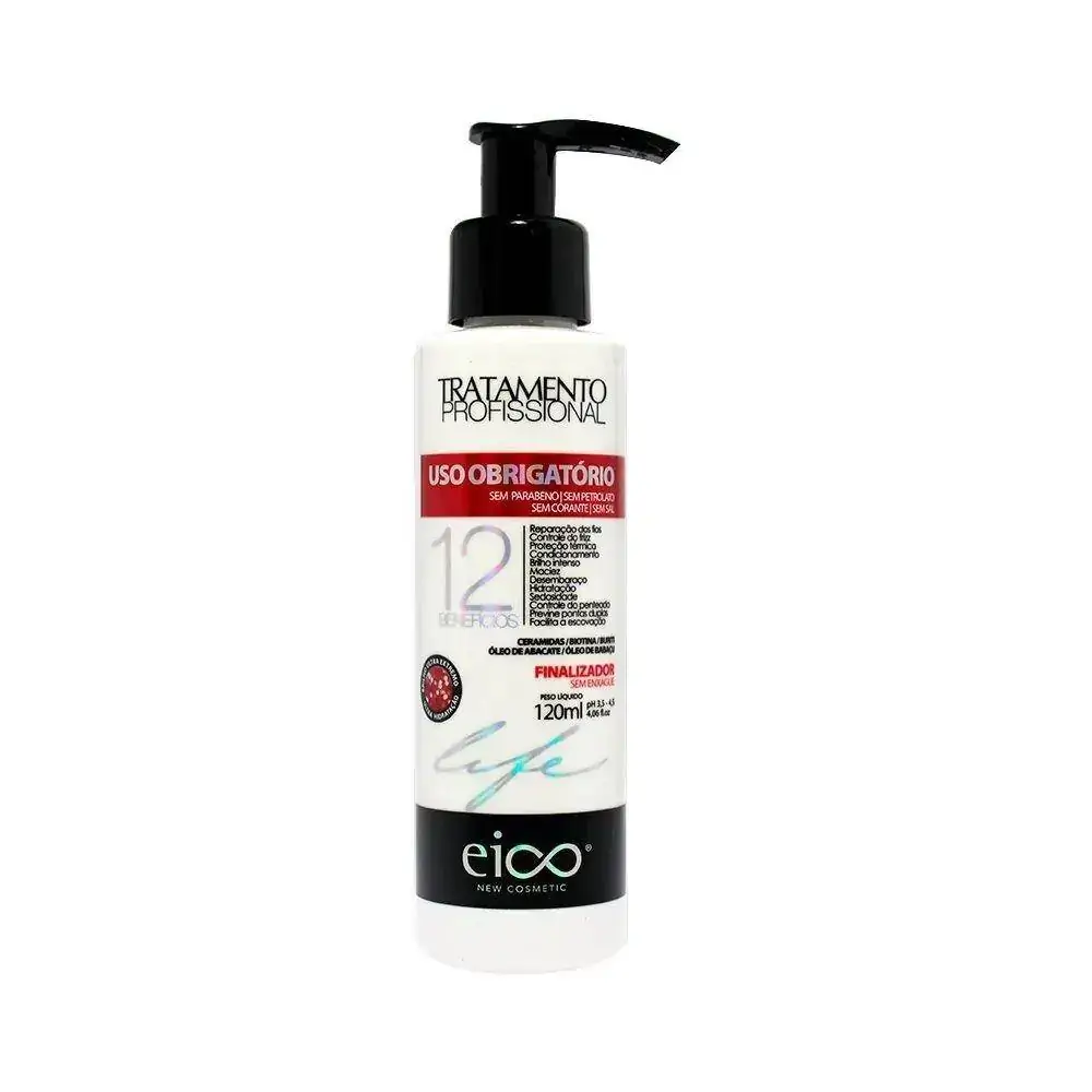 Finalizador Eico Life 120ml Uso Obrigatorio Tratamento Capilar Cod. Sku: 7898558645599