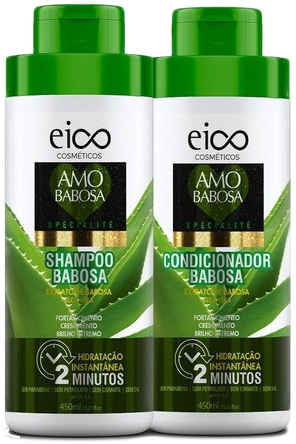 Kit Eico Babosa 1 Shampoo 450ml 1 Condicionador 450ml